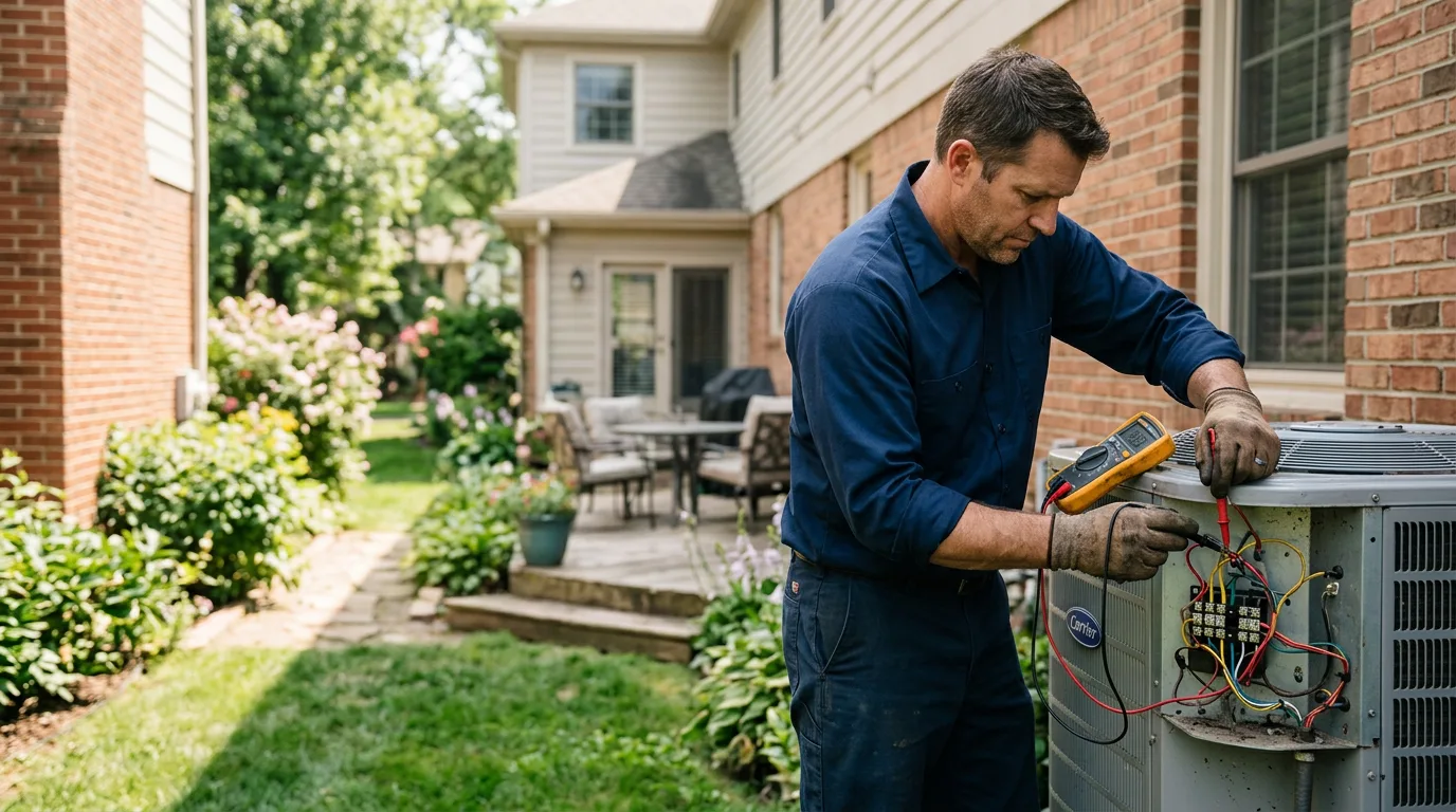 HVAC technician working near Coral, PA